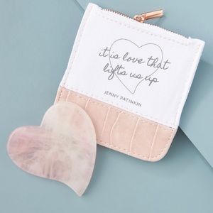Jenny Patinkin Rose Quartz Crystal Gemstone Uplifting Gua Sha Heart